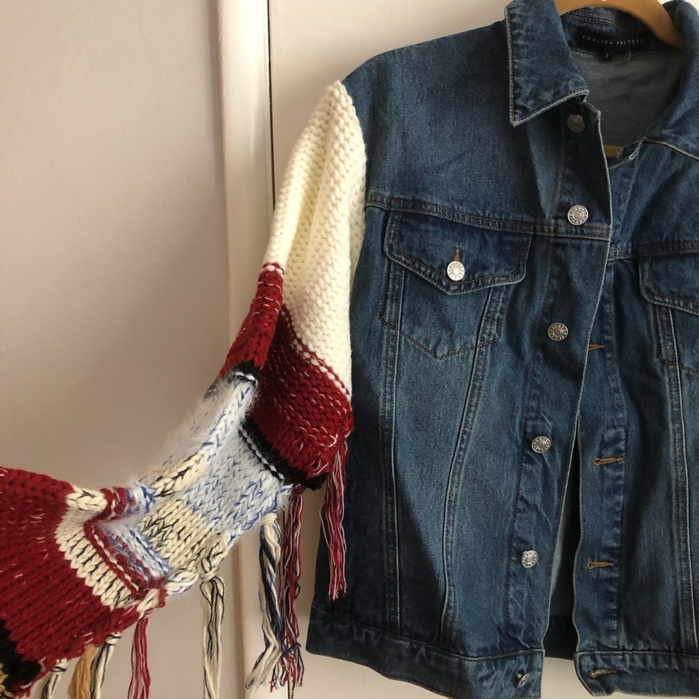 English Factory Sweater/Denim Jacket